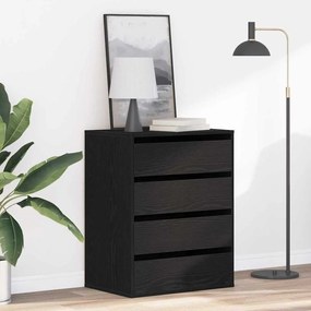 vidaXL Baú de Gavetas com gaveta Carvalho preto 60 x 41 x 76 cm