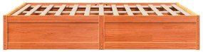 Cama sem colchão 150x200 cm madeira pinho maciça castanho-mel