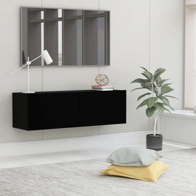 Móvel de TV Lude de Parede de 100cm - Preto - Design Moderno