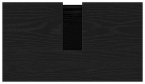 Armário de Pia de Banheiro vidaXL Carvalho Preto 58x33x60 cm Madeira E
