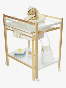 Agora -15%: Mesa de mudas com banheira integrada MagicTub VERTBAUDET natural/branco