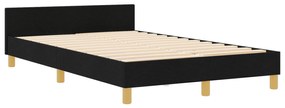 Cama vidaXL Preta 120x190 cm em Tecido