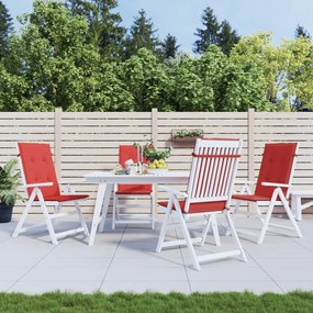 Almofadões para cadeiras altas de jardim 4 pcs tecido vermelho