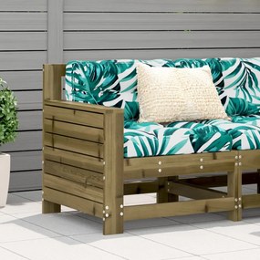vidaXL Sofá de jardim c/ apoio braços 69x62x70,5 cm pinho impregnado
