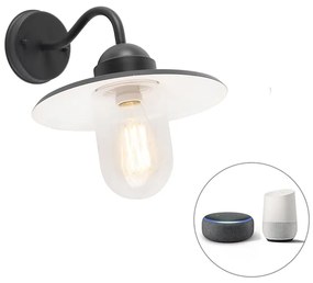 LED Candeeiro de parede inteligente rústico antracite IP44 com Wi-Fi E27 - Kansas Rústico