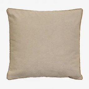 Almofada Quadrada 45x45 Cm Em Algodão Marmai Beige Creme - Sklum