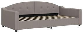 Sofá-cama + gavetão/colchões 100x200cm tecido cinza-acastanhado