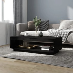 vidaXL Mesa de centro 110x50x33,5 cm madeira de pinho maciça preto