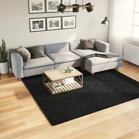 Tapete shaggy de pelo alto PAMPLONA 240x240 cm preto