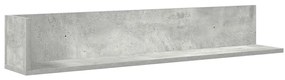 Prateleiras de parede 2 pcs derivados de madeira cinza cimento