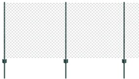 vidaXL Cerca e Poste Verde 1 x 10 m Aço