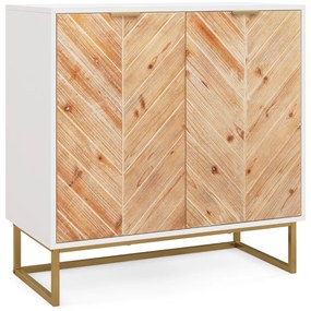 Cadeira de balanço acolchoada com encosto e bolso lateral, cadeira de balanço com pufe Relax Chair Bege