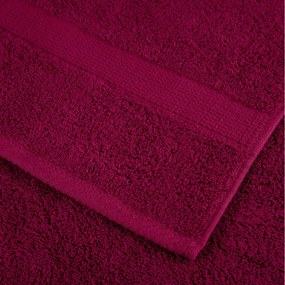 8 pcs Conjunto de toalhas premium SOLUND 600 gsm bordô