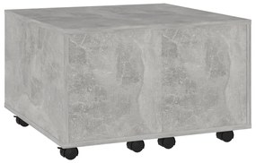 Mesa de centro 60x60x38cm derivados de madeira cinzento cimento