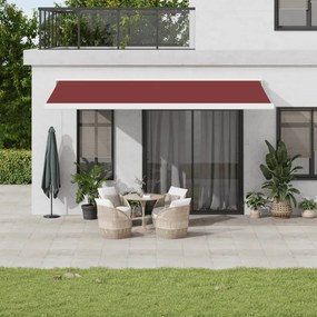 Toldo retrátil manual 500x300 cm bordô