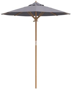 Parasol de Jardim Cinza Escuro 180x230 cm Bambu