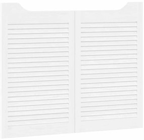 Portas de batente design de persiana 1-Par 80x100 cm branco