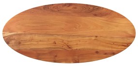 vidaXL Tampo de mesa oval 110x40x2,5 cm madeira de acácia maciça