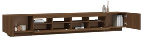 Conjunto móveis de TV 3pcs c/ LEDs madeira carvalho castanho