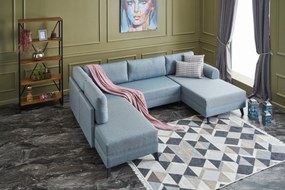 Sofá-Cama de Canto Belen – Azul – 300x78x202 cm