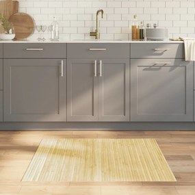 vidaXL Tapete retangular 80x100 cm bambu cor natural clara