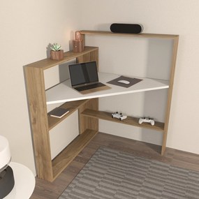 Secretária Kelly – Nogueira/Branco – 93,6 cm x 114 cm