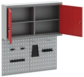 Conjunto de Armário e Painel de Ferramentas de 3 Peças VidaXL Montado