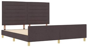 Cama vidaXL Castanho 180x200 cm Tecido