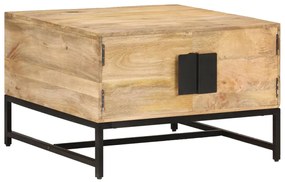 Mesa de centro 67x67x45 cm madeira de mangueira maciça