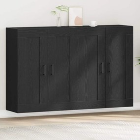 vidaXL Estante de Parede 2 pcs Carvalho preto 160 x 34 x 90 cm