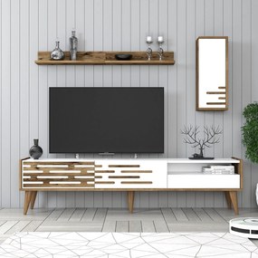 Unidade de TV Valensiya – Nogueira e Branco – 180 x 35 x 45 cm