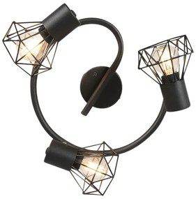 LED Spot inteligente preto rotativo e inclinável incl. 3 Wifi P45 - Mosh Moderno
