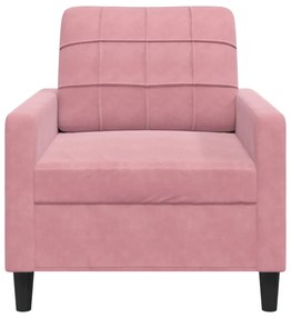 Poltrona 60 cm veludo rosa