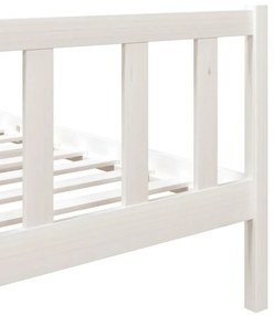 Estrutura cama pequena solteiro 75x190 cm madeira maciça branco