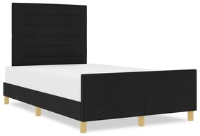 Estrutura de Cama de Tecido Preto vidaXL 140x200 cm
