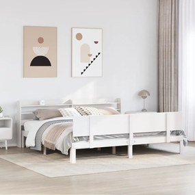 vidaXL Estrutura de cama c/ cabeceira sem colchão 180x200 cm branco
