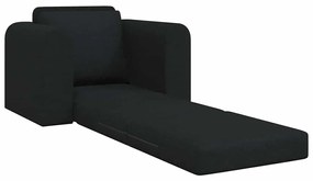 Sofá Cama 2-em-1 Preto 98x71x83 cm Tecido