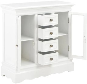 Aparador 70x28x70 cm madeira de pinho maciça branco