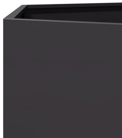 Vaso/floreira de jardim hexagonal 138x120x45 cm aço preto