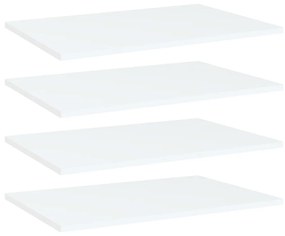 Prateleiras para estante 4 pcs 60x40x1,5cm contraplacado branco