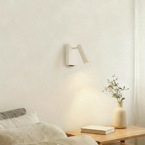 Candeeiro de Parede Moderno Bege Ajustável com USB-C - Croft