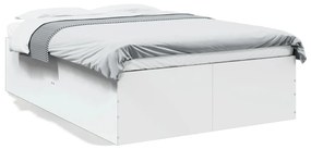 Estrutura de cama 135x190 cm derivados de madeira branco