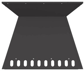 Fogo de Chão Preto 60x60x50 cm Aço