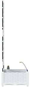 Jardineiras de Jardim 1 pc Branco 40 x 40 x 126 cm Plástico