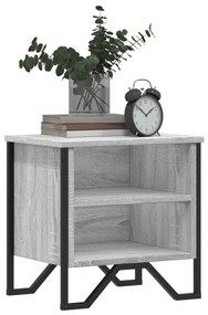 Mesa cabeceira 40x30x40 cm derivados de madeira cinzento sonoma