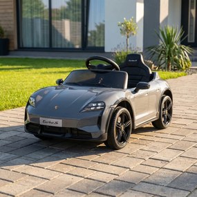 Carro Infantil bateria 12V Porsche Taycan Cinzento