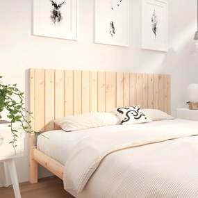 vidaXL Cabeceira de cama 185,5x4x100 cm madeira de pinho maciça