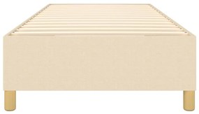 Estrutura de cama sem colchão 100x200 cm tecido cor creme