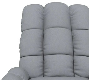 Poltrona de massagens tecido cinzento-claro