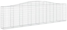 Cestos gabião arqueados 3pcs 400x30x100/120cm ferro galvanizado